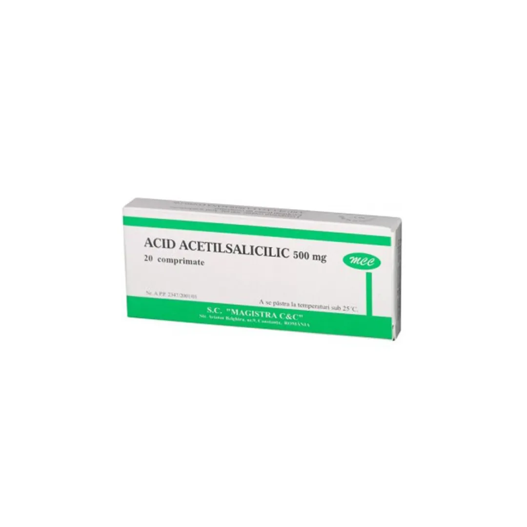 Acid Acetilsalicilic 500mg, 20 comprimate, Magistra