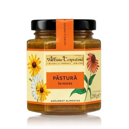 Pastura in miere Albina Carpatina, 200 g, Apicola Pastoral Georgescu