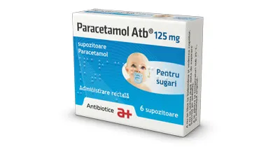 Paracetamol 125 mg, 6 supozitoare, Antibiotice