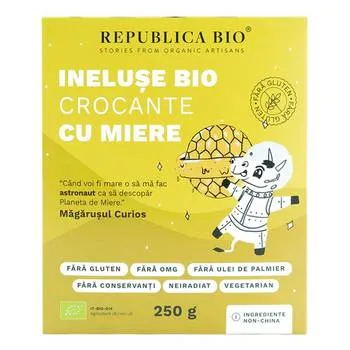 Ineluse crocante cu miere fara gluten, 250g, Republica Bio