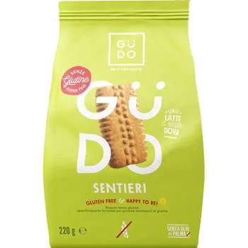 Biscuiti fara gluten Sentieri fara lapte si ou, 220g, Gudo