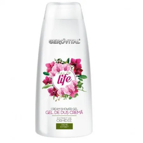 Gerovital, Gel de Dus tip crema Full Of Life, 250ml