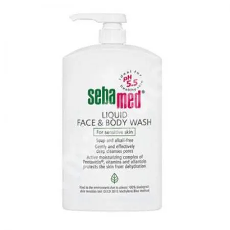 Lichid dermatologic de curatare fata si corp, 1000 ml, sebamed