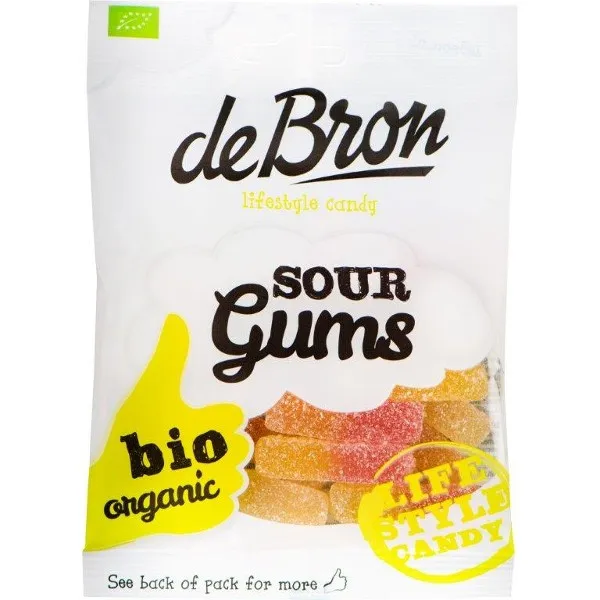 DEBRON Jeleuri gumate acrisoare cu aroma de fructe Bio*75g