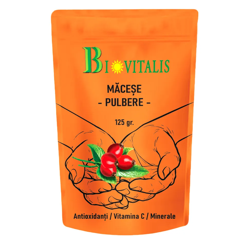 Pulbere de Macese, 125 g, Biovitalis