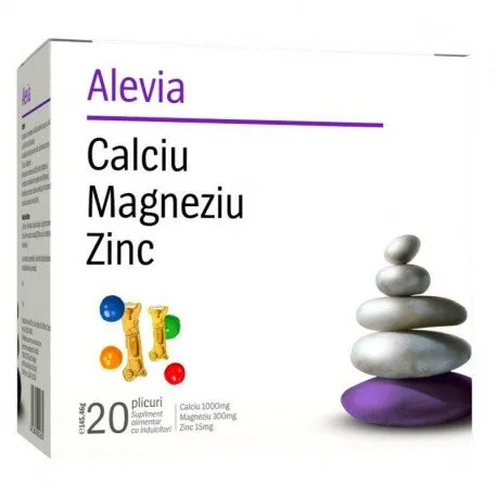 Alevia CALCIU MAGNEZIU ZINC, 20 plicuri