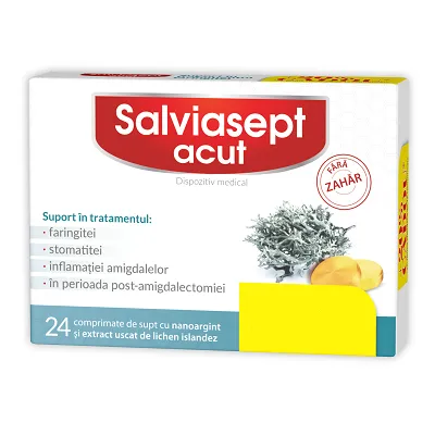 ZDROVIT SALVIASEPT ACUT FARA ZAHAR X 12 COMPRIMATE DE SUPT