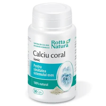 Calciu Coral Ionic, 30 capsule, Rotta Natura