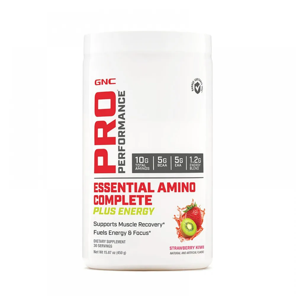 Essential Amino Complete Aminoacizi cu aroma de capsuni si kiwi (450 grame), GNC Pro Performance