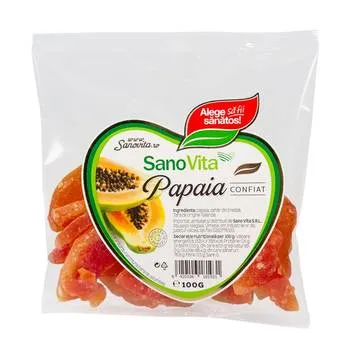 Papaia confiat, 100g, SanoVita