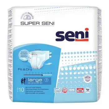 Scutece pentru adulti Super Seni, Large, 10 bucati, Seni