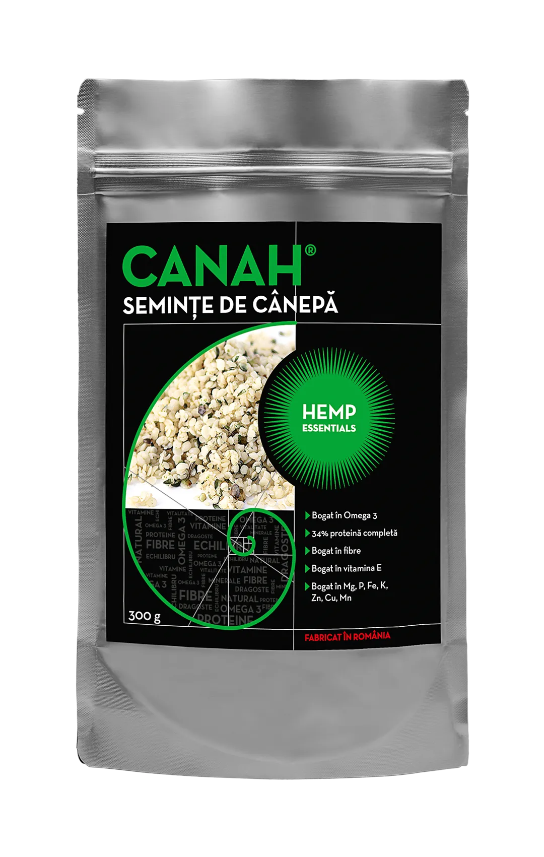 Seminte decorticate de canepa x 300g (Canah)