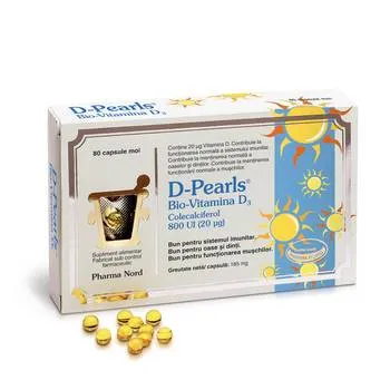 D-Pearls Bio-Vitamina D3, 80 capsule, Pharma Nord