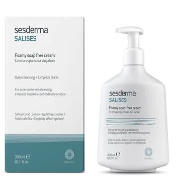 Crema pentru curatare fara sapun Salises, 300ml, Sesderma