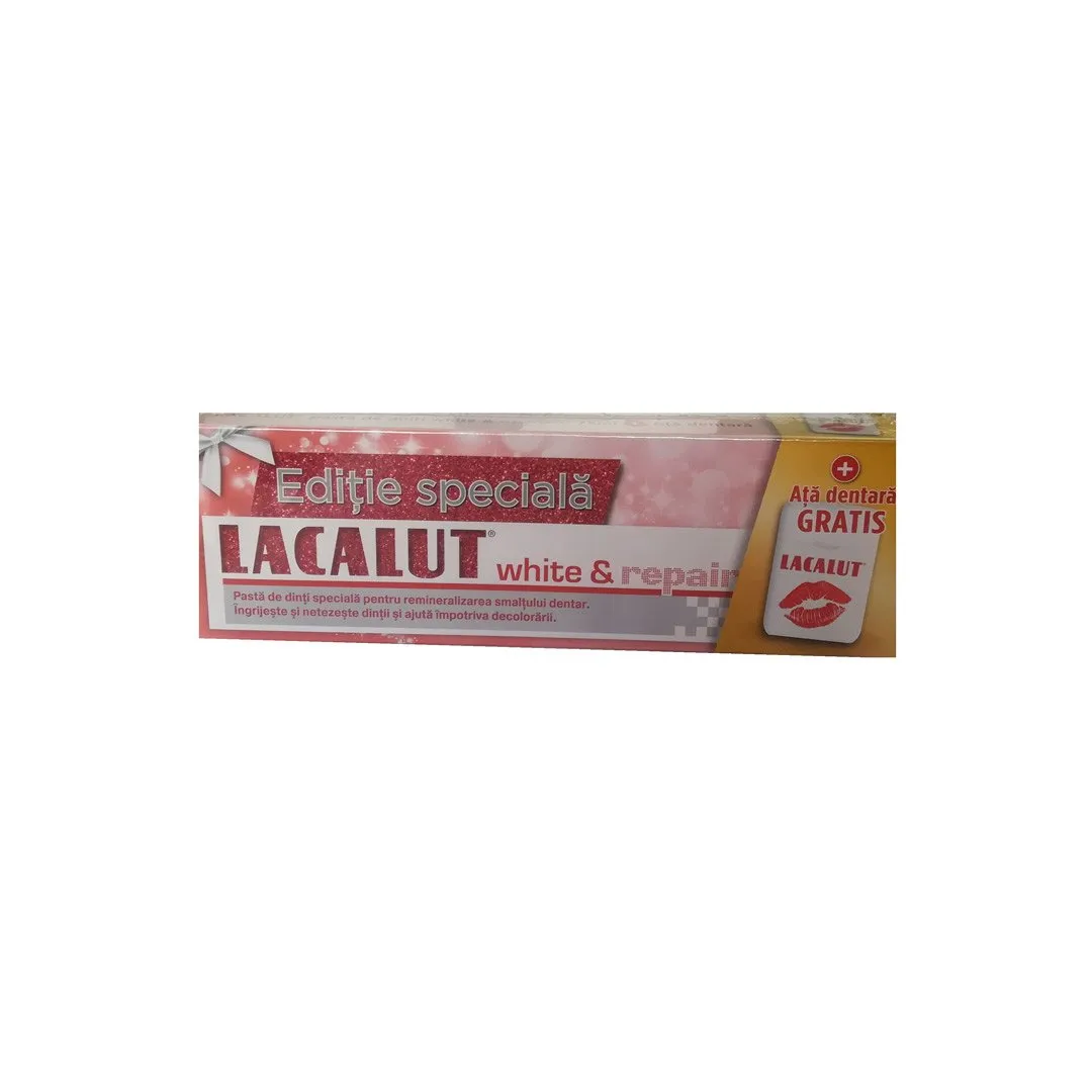 LACALUT WHITE/REPAIR 75ML+ATA DENTARA CADOU ZDROVIT