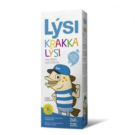 Ulei din ficat de cod copii Lysi, 240 ml