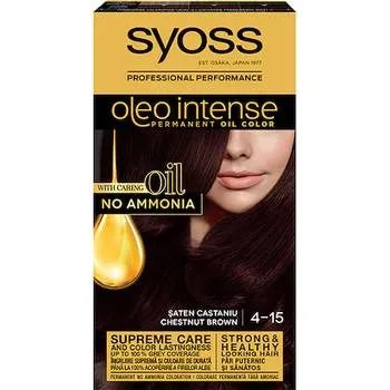 Vopsea de par fara amoniac Color Oleo 4-15 Ches Brown, 115ml, Syoss