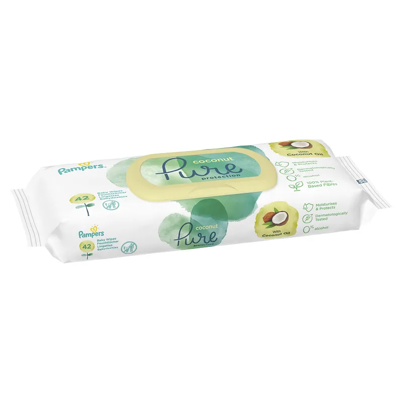 Pampers servetele umede Pure Cocos x 42 bucati