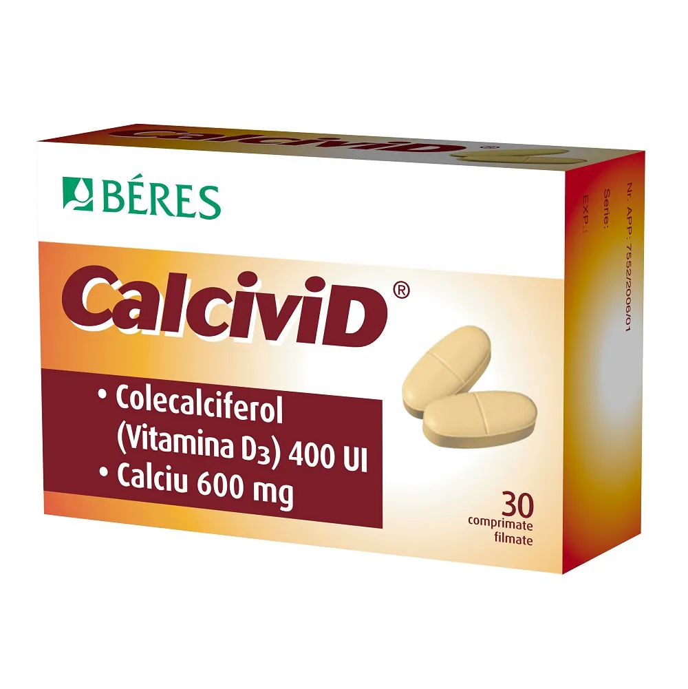 Beres Calcivid 30 de comprimate filmate