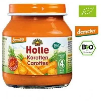 Piure eco de morcovi,125 g, Holle