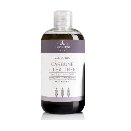 Gel de dus cu Carbune si Tea Tree, 300 ml, Trio Verde