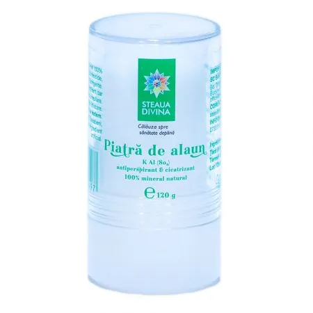 Deodorant Piatra de Alaun, 120g, Steaua Divina