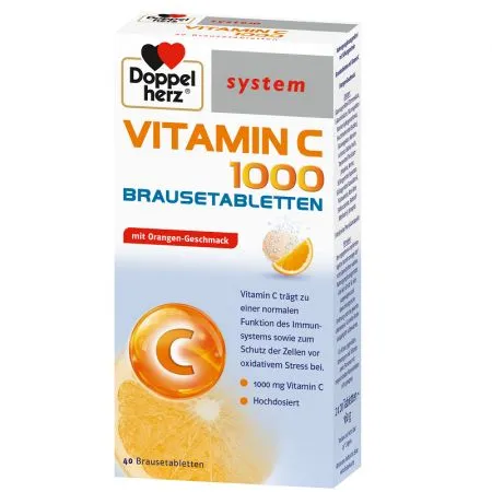 Vitamina C, 1000 mg, 40 coprimate efervescente, Doppelherz