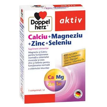 Calciu + Magneziu + Zinc + Seleniu, 30 comprimate, Doppelherz