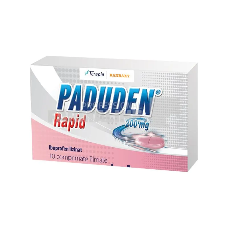 Paduden Rapid 200 mg 10 comprimate filmate