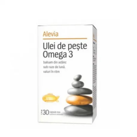 Alevia ULEI DE PESTE OMEGA 3, 30 capsule