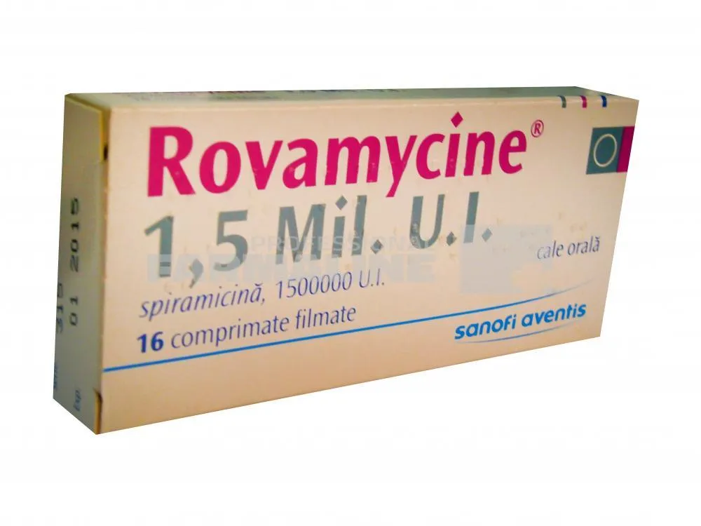 ROVAMYCINE R 1,5 Mil UI x 16 COMPR. FILM. 1,5 M ui LAB. AVENTIS - SANOFI