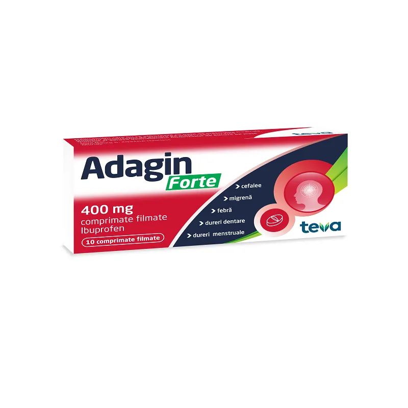 Adagin forte, 400 mg, 10 comprimate filmate, Teva