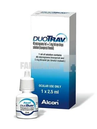 DUOTRAV 40mcg/ml + 5mg/ml x 1 PIC. OFT.-SOL. 40mcg/ml + 5mg/ml ALCON LABORATORIES (