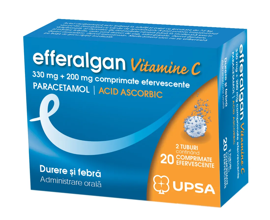 Efferalgan Vitamina C, 20 comprimate