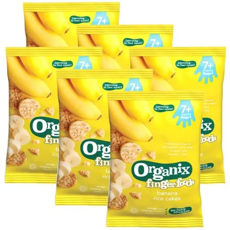 Organix Rondele Bio Fara Gluten Orez Banane 50g 7+