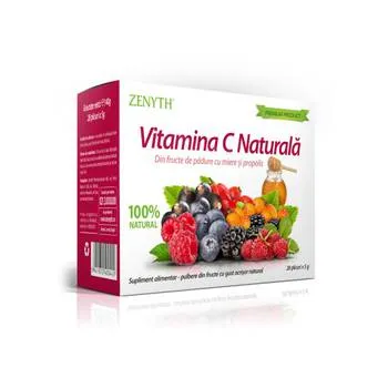 Vitamina C cu fructe de padure miere si propolis, 28 plicuri, Zenyth