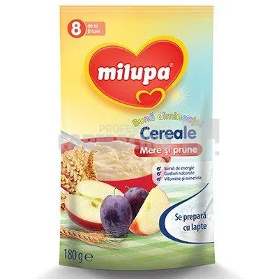 Milupa - Buna dimineata - Cereale cu mere si prune 8+ luni 180 g