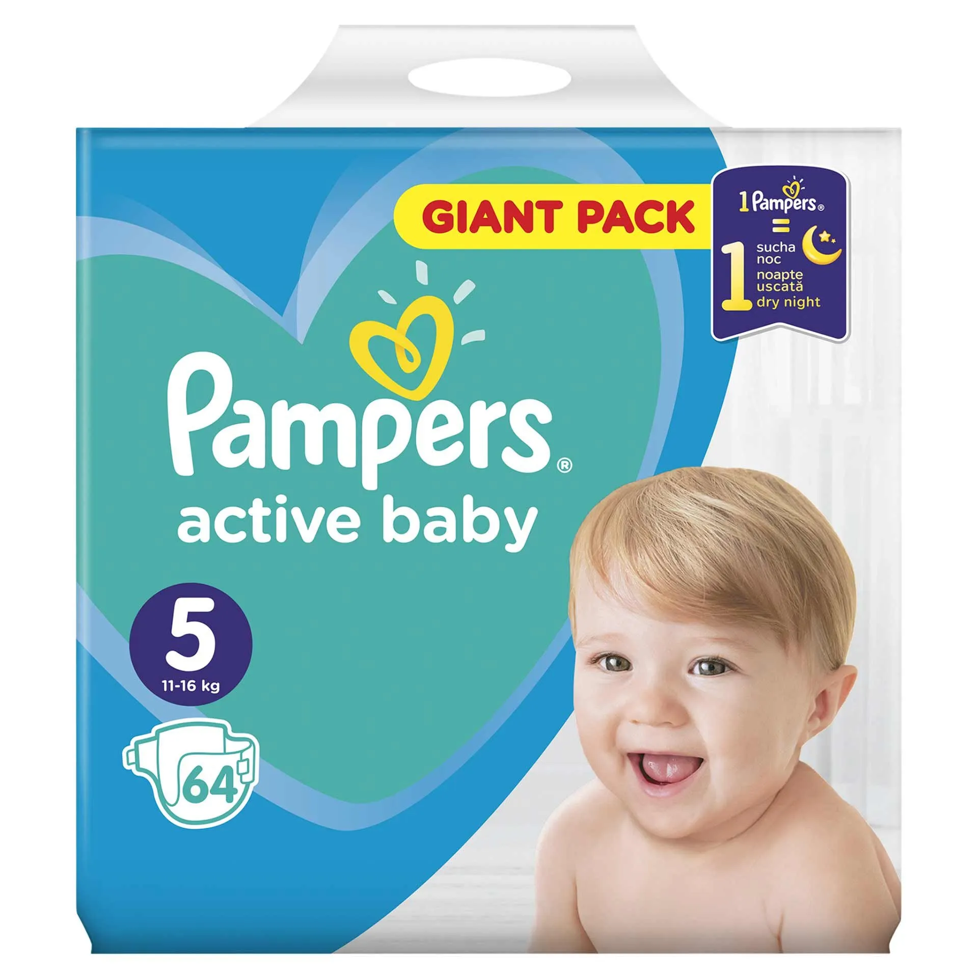 Pampers 5 Active Baby 11-18kg x 64 bucati