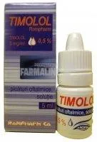 TIMOLOL ROMPHARM 0,5 x 1 PIC. OFT.,SOL. 5mg/ml ROMPHARM COMPANY SRL