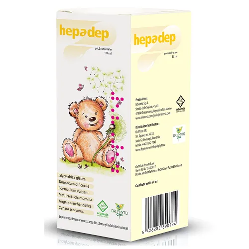 Hepadep picaturi orale 6luni+, 50 ml, Dr. Phyto