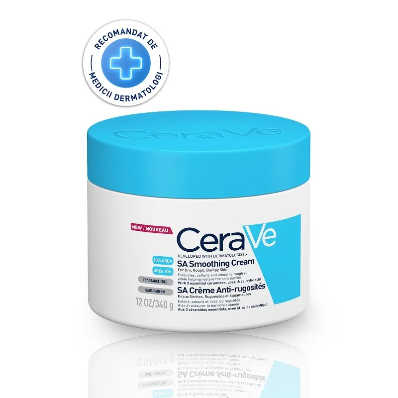 CERAVE SA CREMA HIDRATANTA SI EXFOLIANTA PENTRU PIELE USCATA ASPRA CU RUGOZITATI 340G