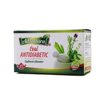 Ceai antidiabetic, 20 plicuri, AdNatura