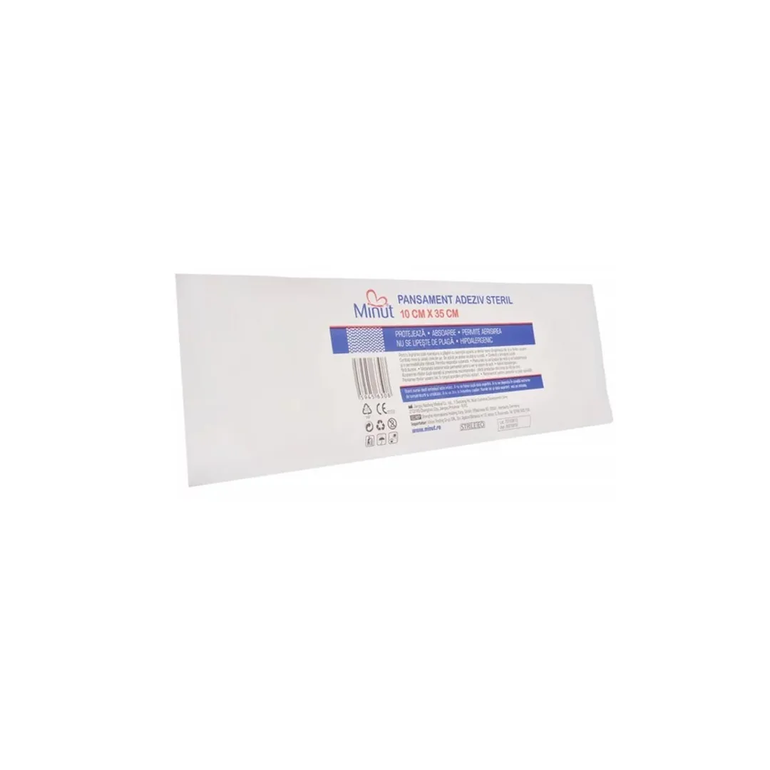 Plasturi Sterili Pore, 10 cm x 35 cm, Minut