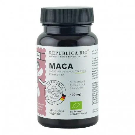 Maca ecologica 60 capsule, Republica BIO