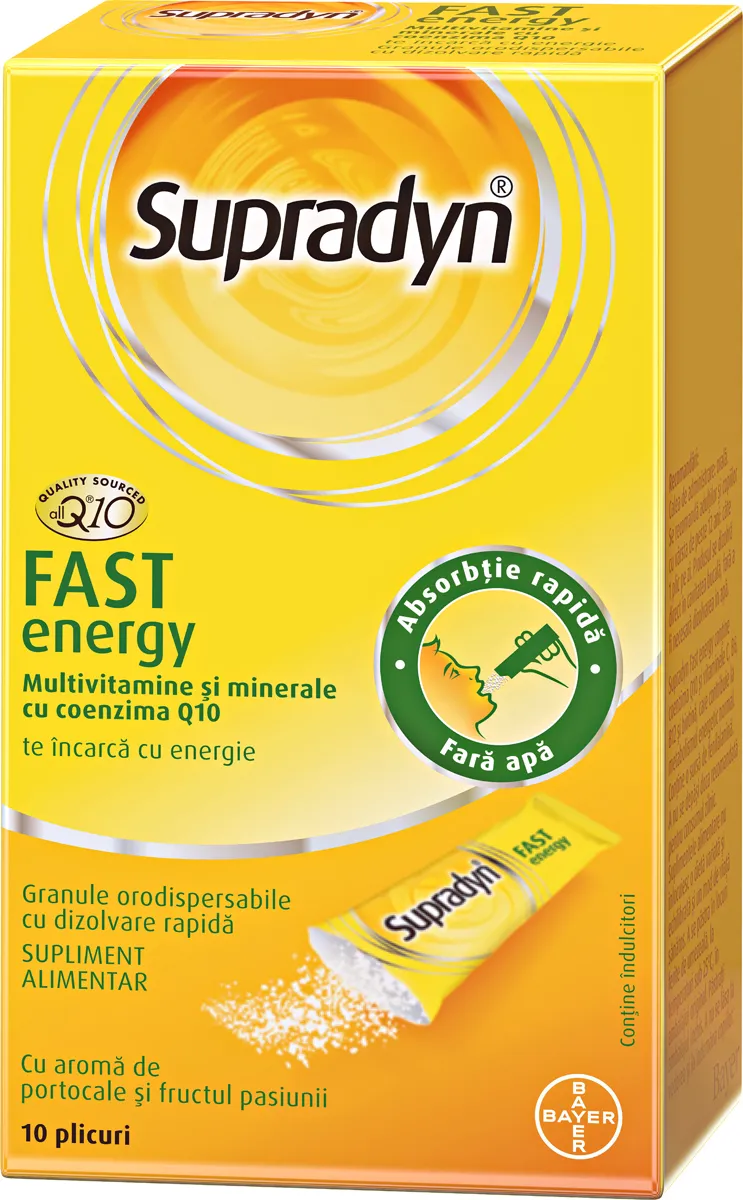 Supradyn Fast Energy Coenzima Q10 10 plicuri