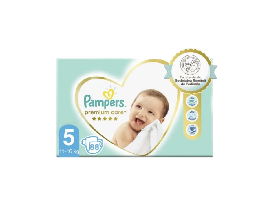 PAMPERS PREMIUM CARE 11-16KG SCUTECE 88 BUCATI MARIMEA 5