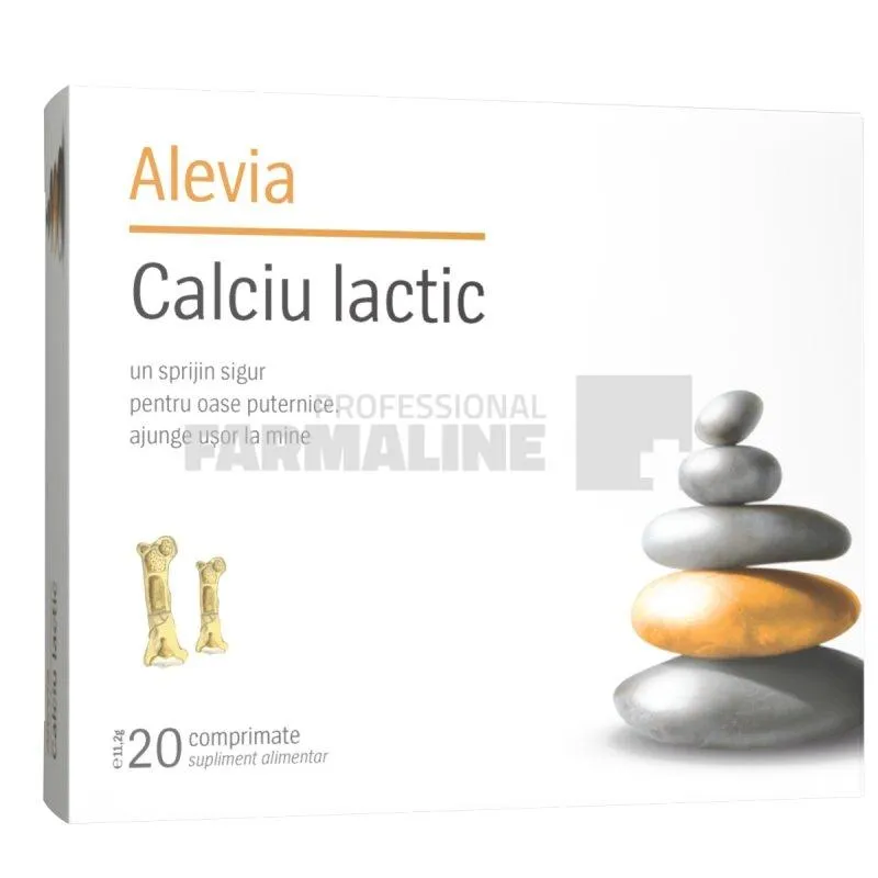 Alevia Calciu lactic 20 comprimate