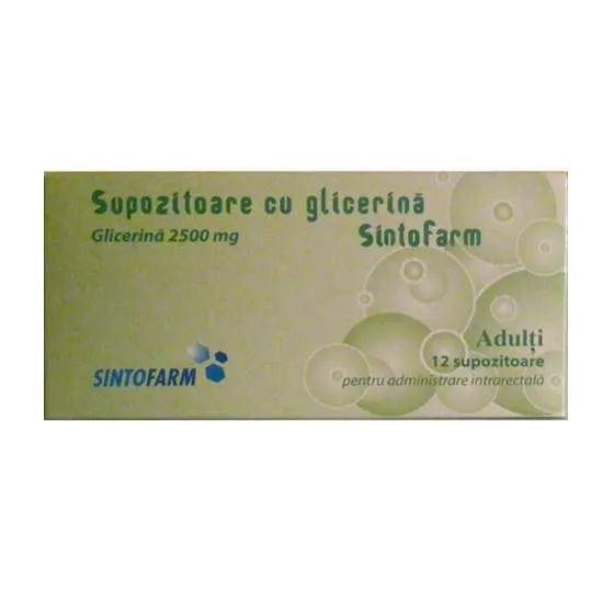 SINTOFARM SUPOZITOARE GLICERINA ADULTI 12BUC