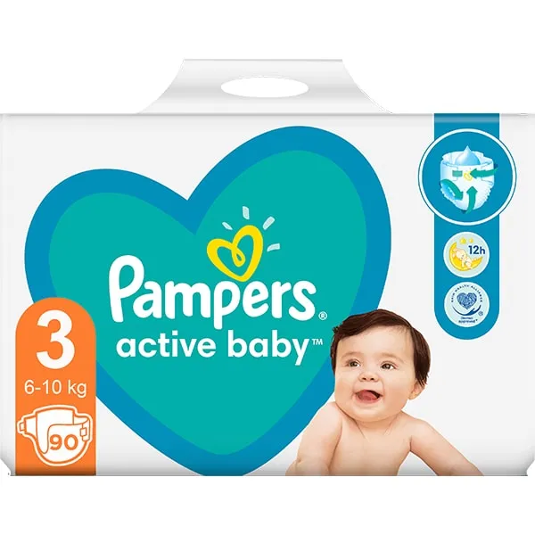 Pampers 3 Active Baby Midi 6-10kg x 90 bucati