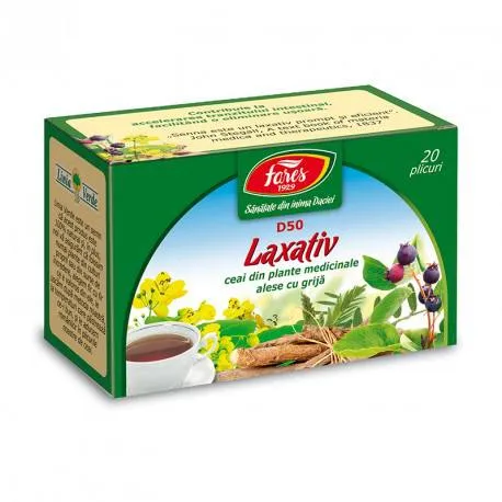 Ceai laxativ, 20 pliculete, Fares